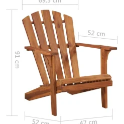 Adirondack-puutarhatuoli 69.5x87x91 cm akaasiapuu