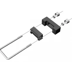Aitaelementin metallikiinnike AB Polar nelikulmaiselle 40x60 mm tolpalle