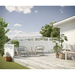 Aitaelementti JABO Rosmarin 3 90x180 cm valkoinen