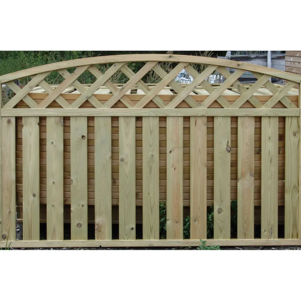 Aitaelementti Lehtoharju kaareva 1800x980/1130mm painekyllästetty vihreä, 2-laatu
