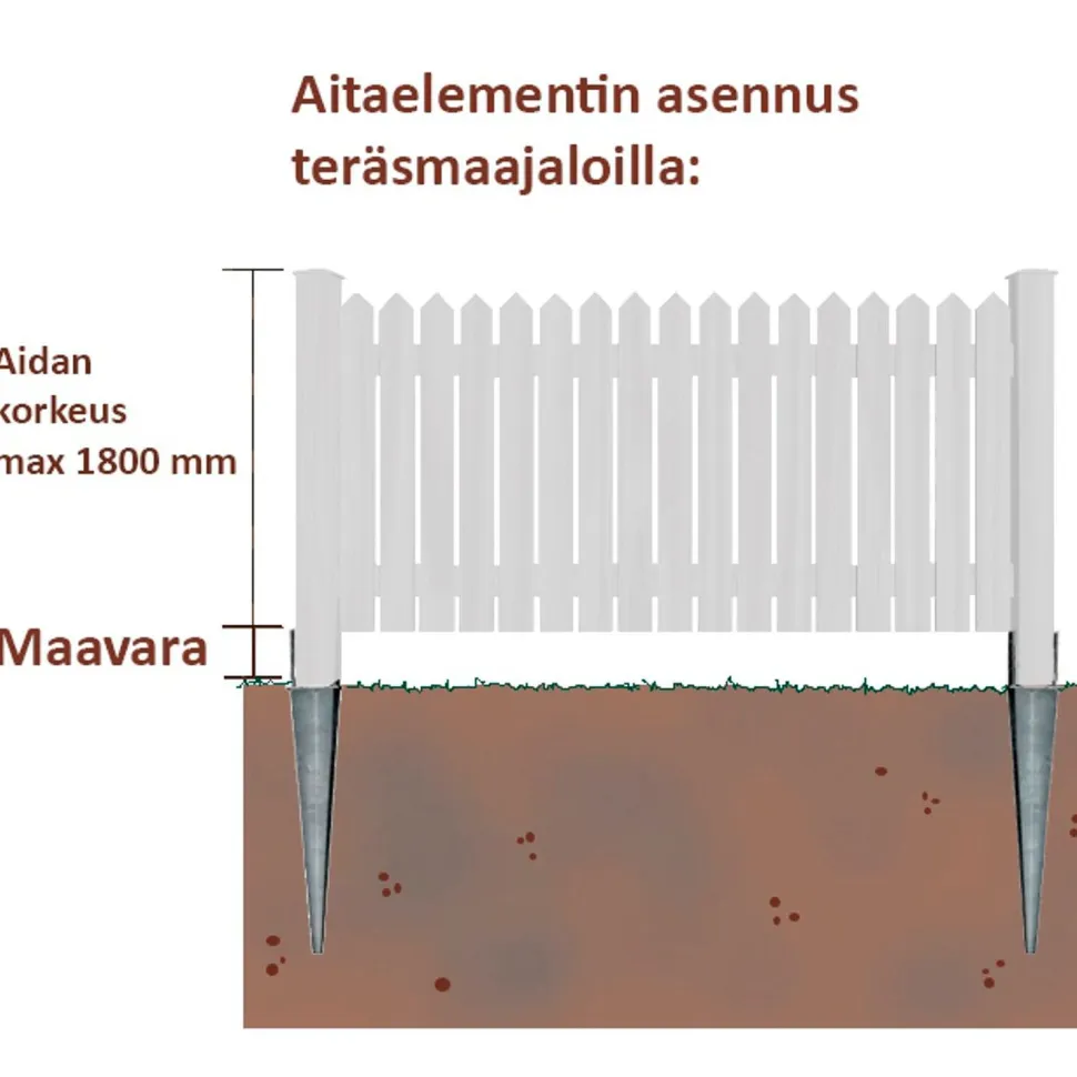 Aitaelementti Moderni 2000x1000 mm puu pohjamaalattu