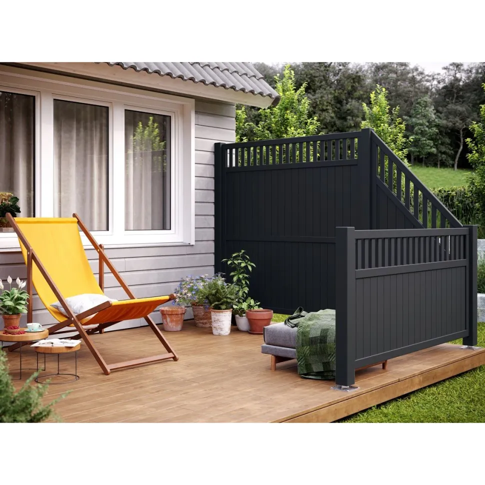 Aitaelementti Palmako Elke 2 180x90 cm harmaa 5 kpl/pkt