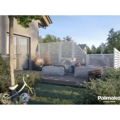 Aitaelementti Palmako Nina4 WTPNT 1800x900mm valkoinen, 5kpl/pkt