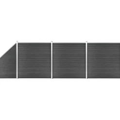 Aitapaneelisarja WPC 619x(105-186) cm musta