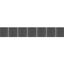 Aitapaneelisarja WPC 1218x186 cm musta