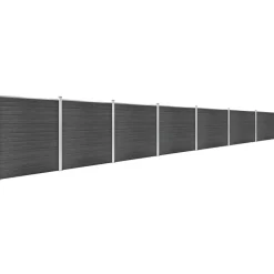 Aitapaneelisarja WPC 1218x186 cm musta