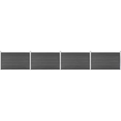 Aitapaneelisarja WPC 526x105 cm musta