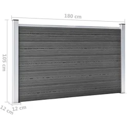 Aitapaneelisarja WPC 526x105 cm musta