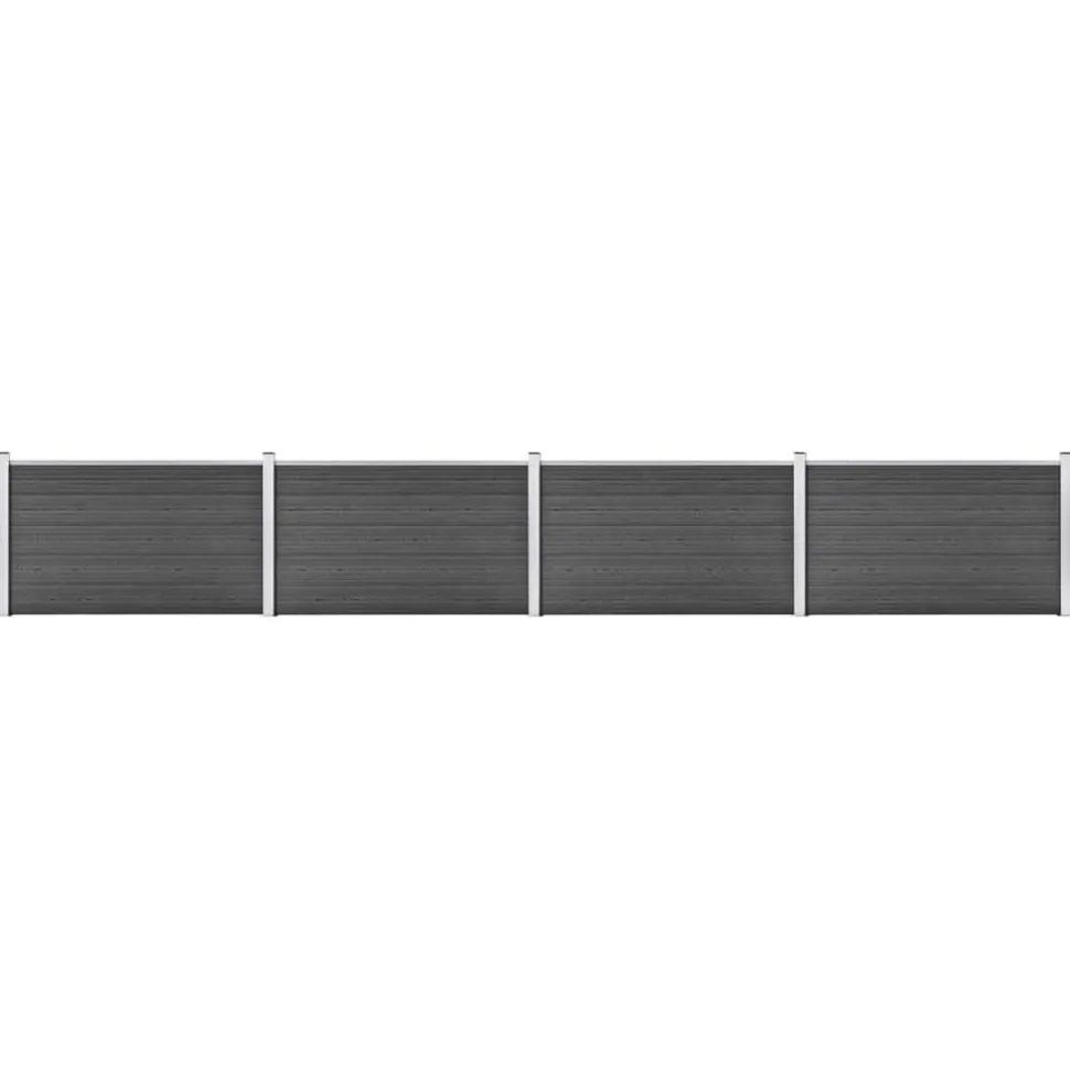 Aitapaneelisarja WPC 526x105 cm musta