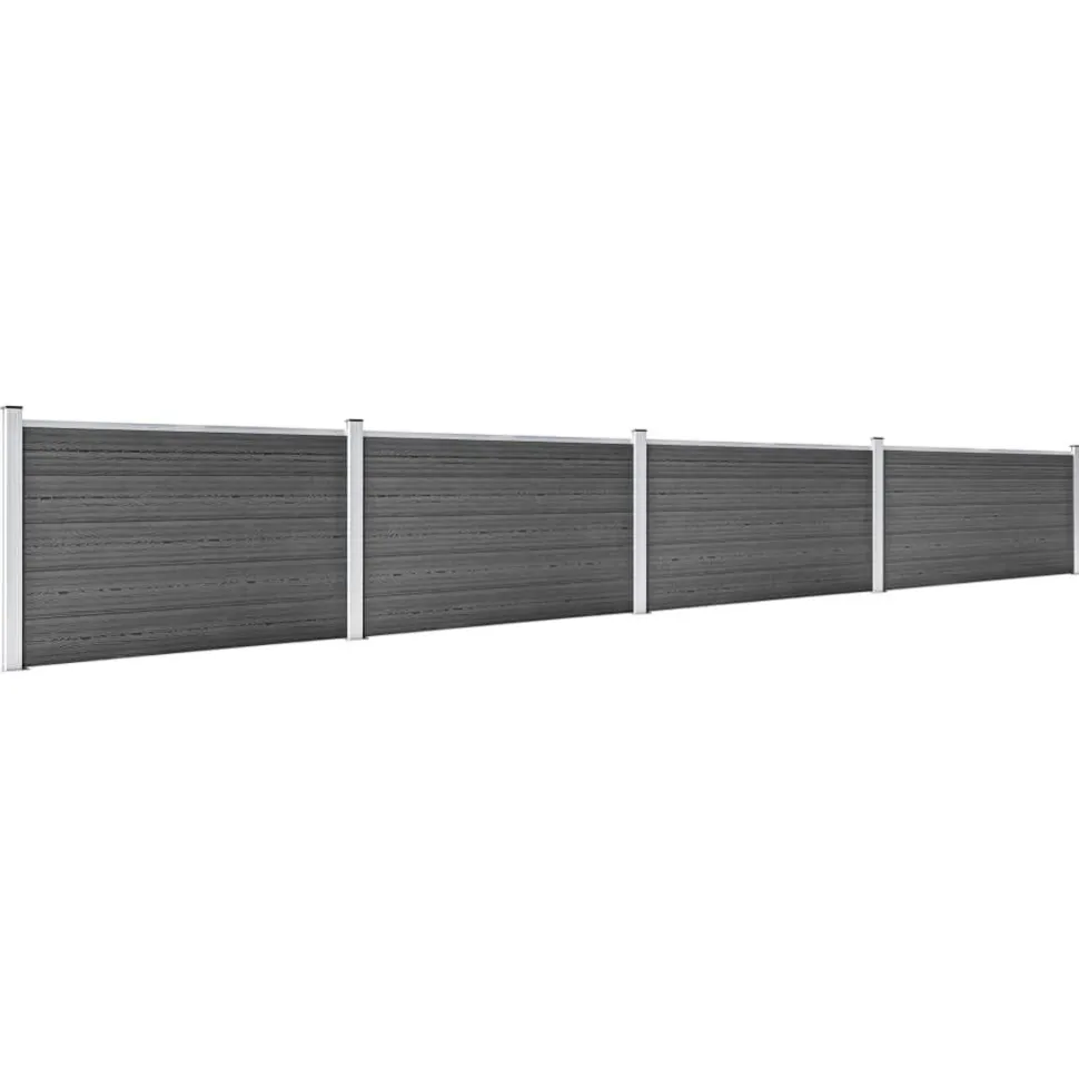 Aitapaneelisarja WPC 526x105 cm musta
