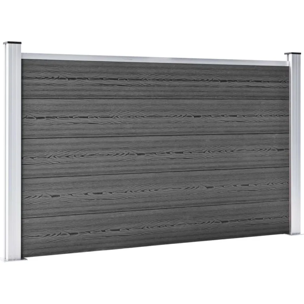 Aitapaneelisarja WPC 526x105 cm musta