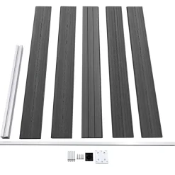 Aitapaneelisarja WPC 526x105 cm musta