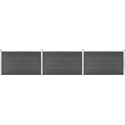 Aitapaneelisarja WPC 526x105 cm musta
