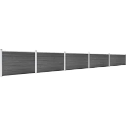 Aitapaneelisarja WPC 526x105 cm musta
