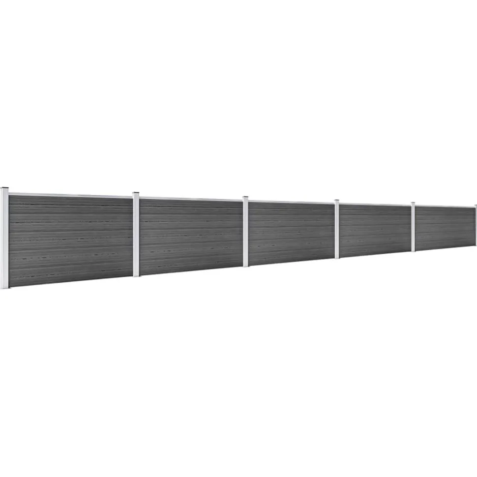 Aitapaneelisarja WPC 526x105 cm musta