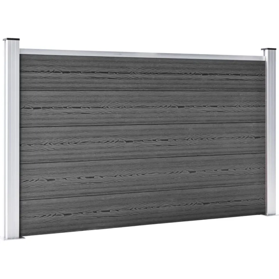Aitapaneelisarja WPC 526x105 cm musta