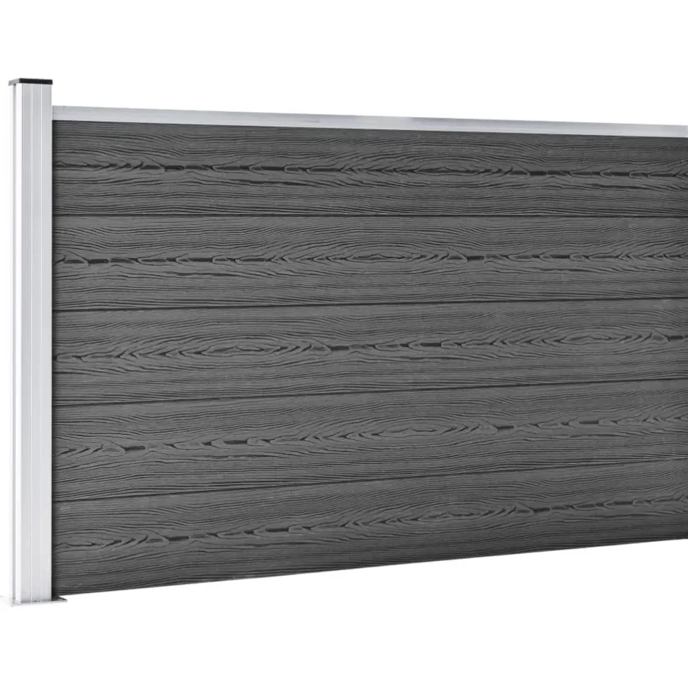 Aitapaneelisarja WPC 526x105 cm musta