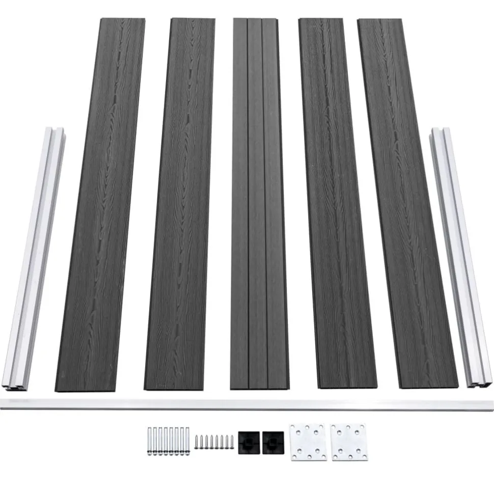 Aitapaneelisarja WPC 526x105 cm musta
