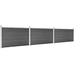 Aitapaneelisarja WPC 526x105 cm musta