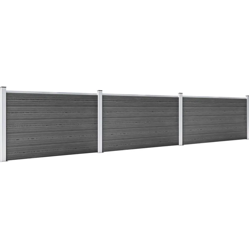 Aitapaneelisarja WPC 526x105 cm musta