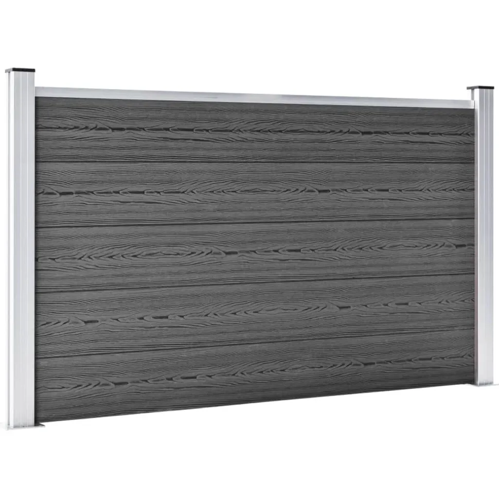 Aitapaneelisarja WPC 526x105 cm musta