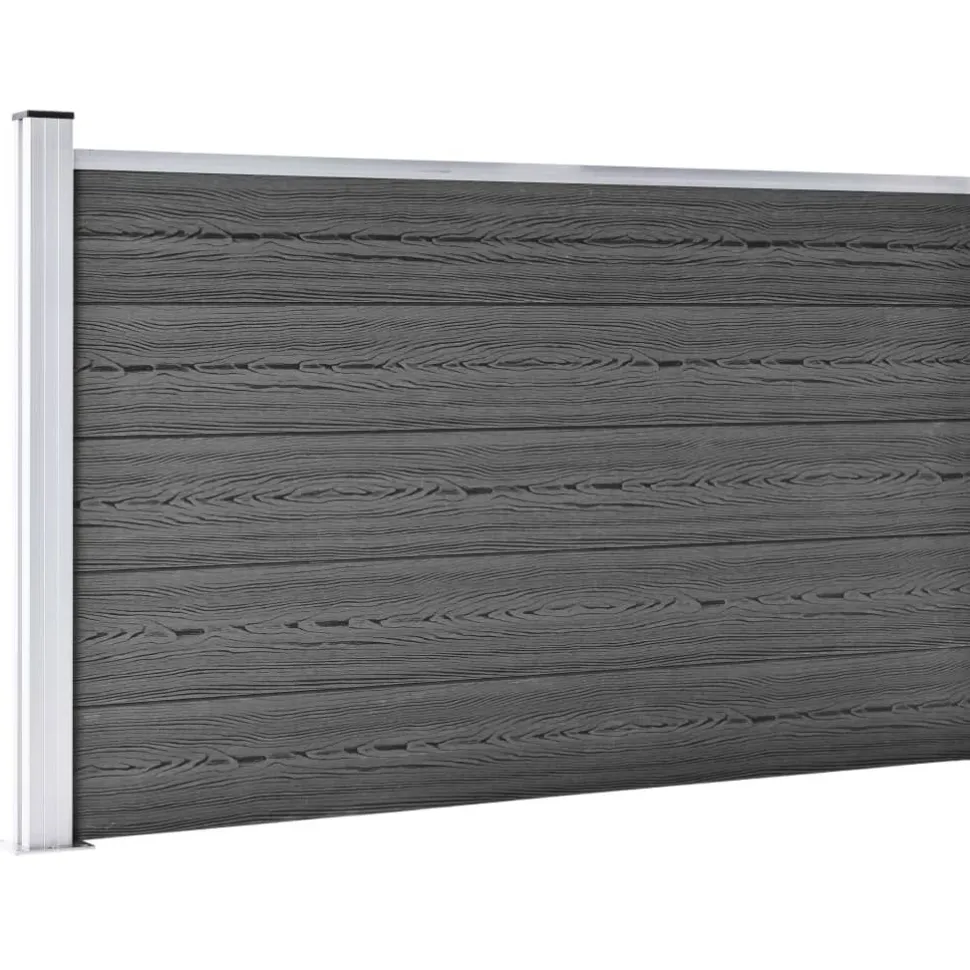 Aitapaneelisarja WPC 526x105 cm musta