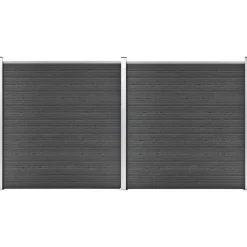Aitapaneelisarja WPC 353x186 cm musta