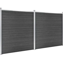 Aitapaneelisarja WPC 353x186 cm musta