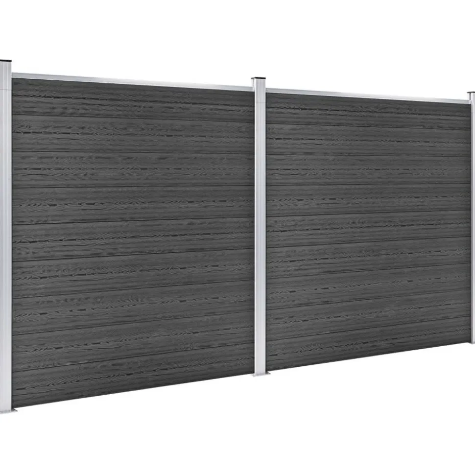 Aitapaneelisarja WPC 353x186 cm musta