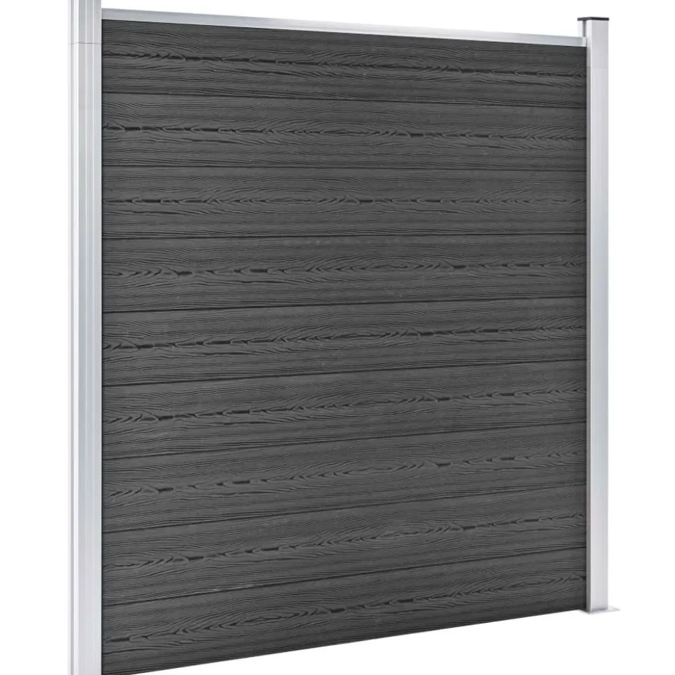 Aitapaneelisarja WPC 353x186 cm musta