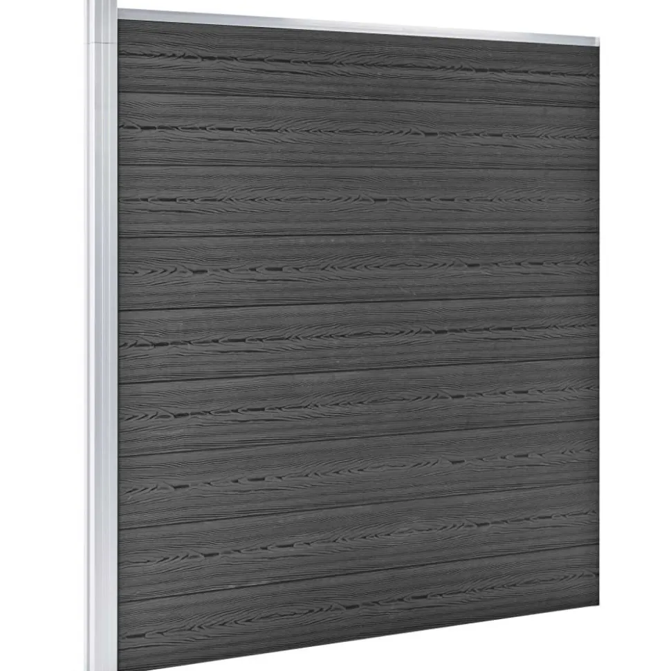 Aitapaneelisarja WPC 353x186 cm musta