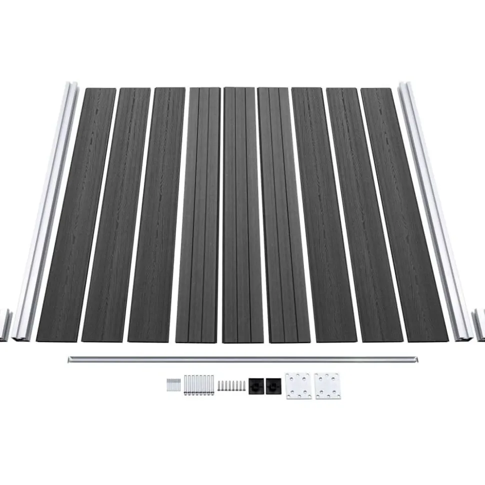 Aitapaneelisarja WPC 353x186 cm musta