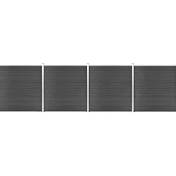 Aitapaneelisarja WPC 699x186 cm musta
