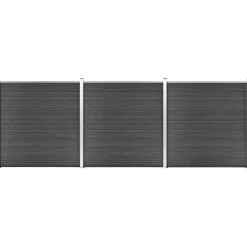 Aitapaneelisarja WPC 526x186 cm musta