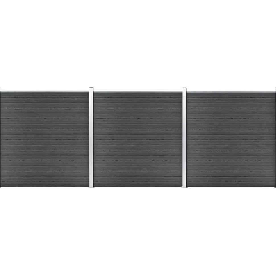 Aitapaneelisarja WPC 526x186 cm musta