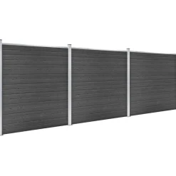 Aitapaneelisarja WPC 526x186 cm musta