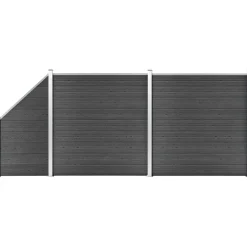 Aitapaneelisarja WPC 446x(105-186) cm musta