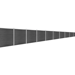 Aitapaneelisarja WPC 1737x186 cm musta