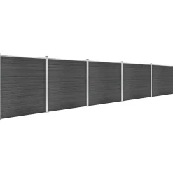 Aitapaneelisarja WPC 872x186 cm musta