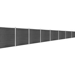 Aitapaneelisarja WPC 1391x186 cm musta