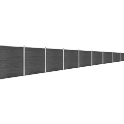 Aitapaneelisarja WPC 1564x186 cm musta