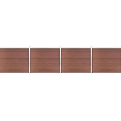 Aitapaneelisarja WPC 699x146 cm ruskea