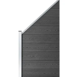 Aitapaneeli WPC 95x(105-180) cm musta