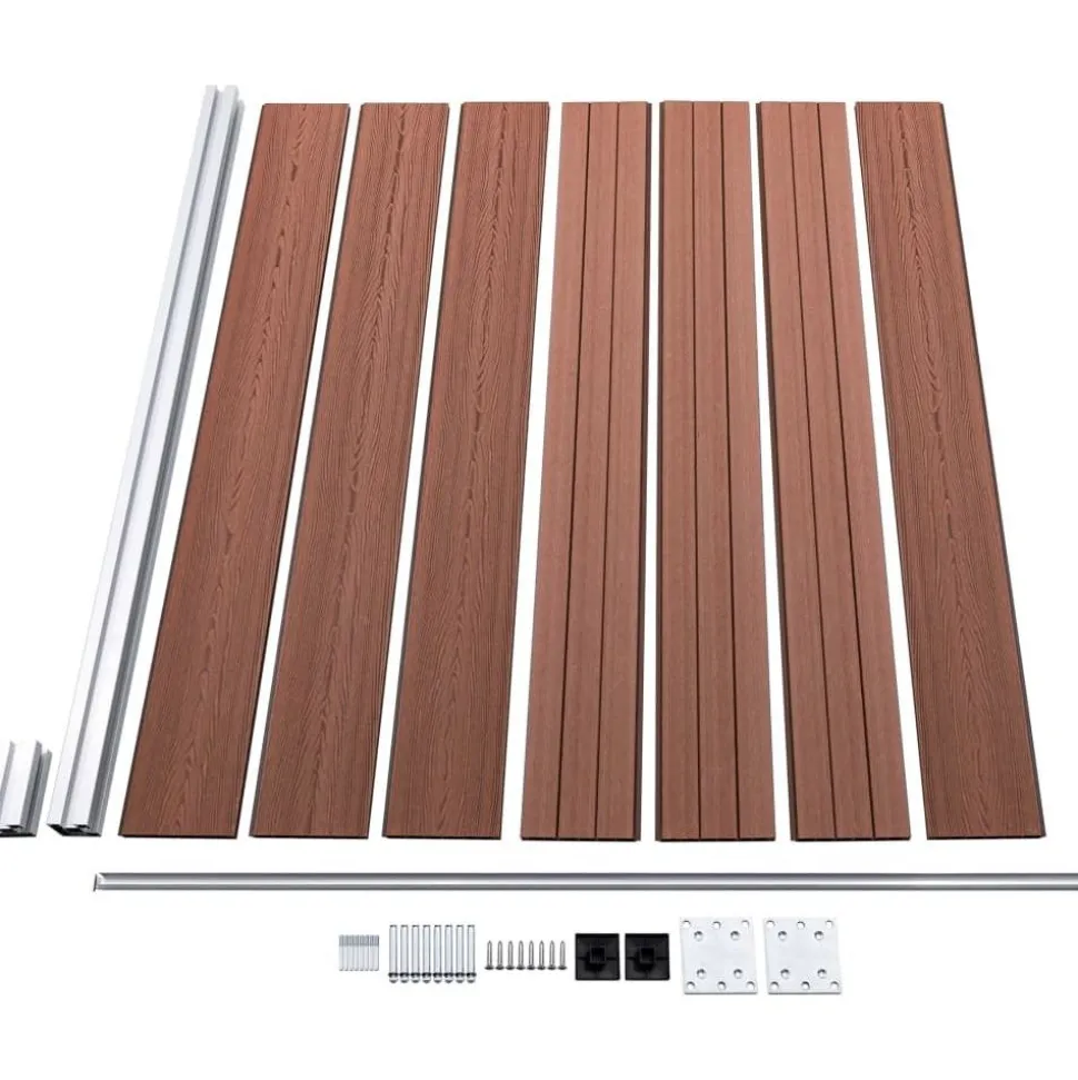 Aitapaneeli WPC 175x146 cm ruskea