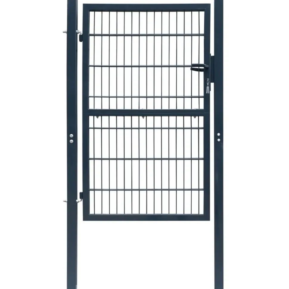 Aitaportti yksiovinen antrasiitin harmaa 106x170cm