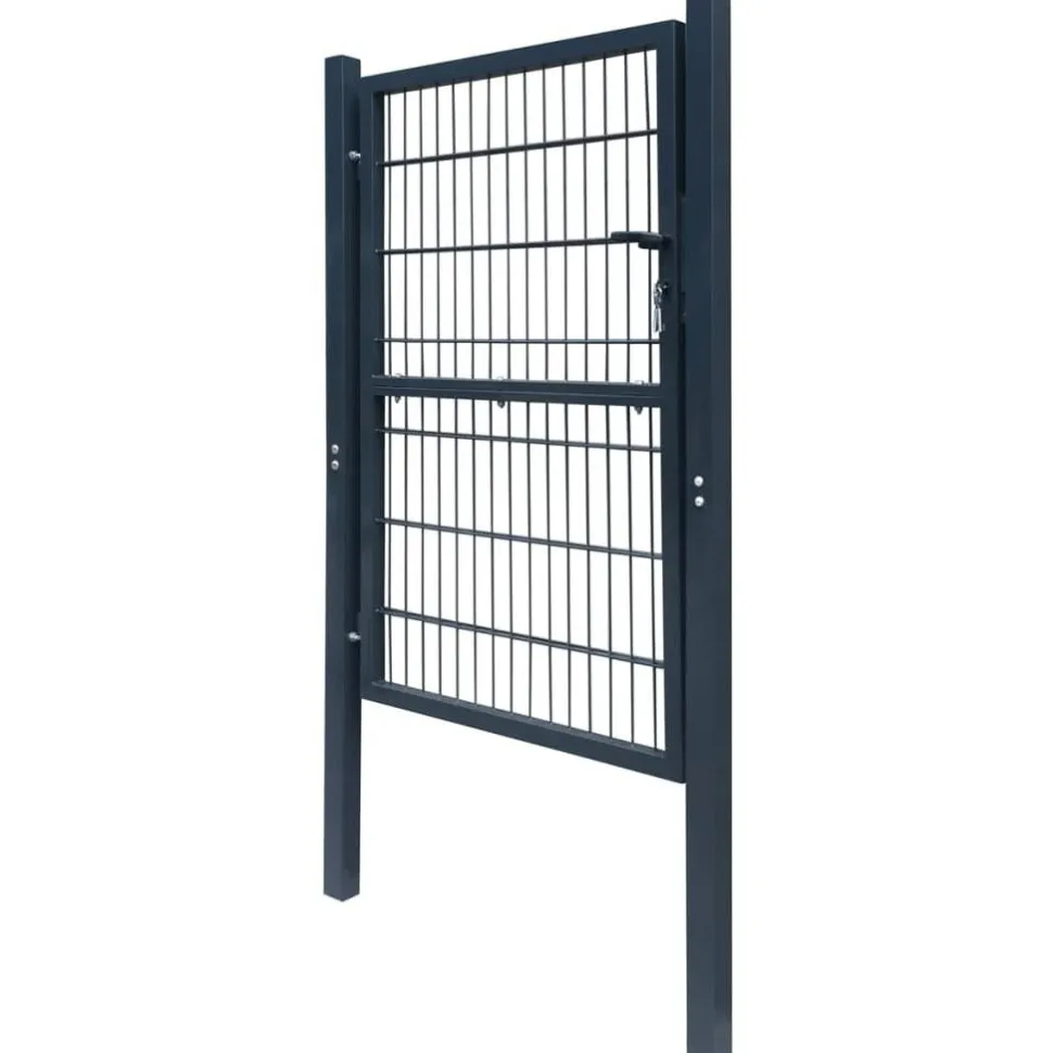 Aitaportti yksiovinen antrasiitin harmaa 106x170cm
