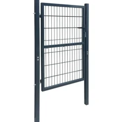 Aitaportti yksiovinen antrasiitin harmaa 106x230cm