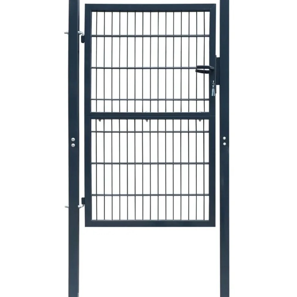 Aitaportti yksiovinen antrasiitin harmaa 106x230cm