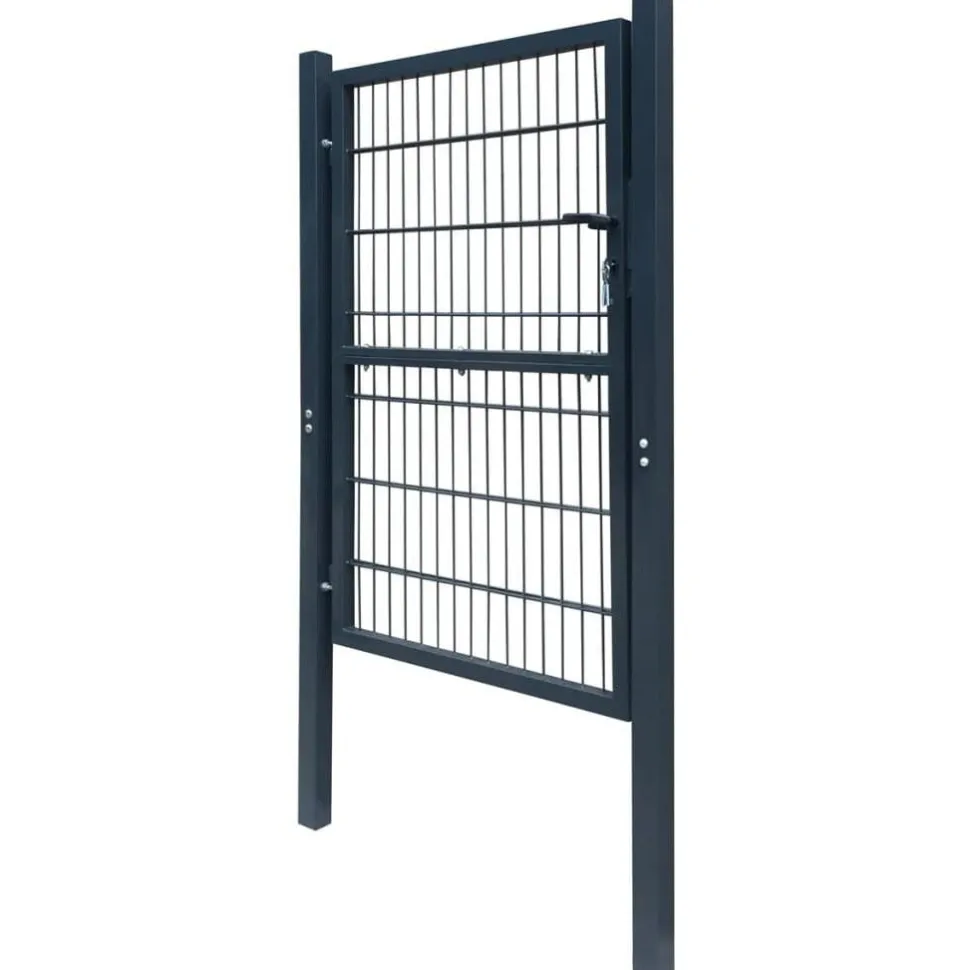 Aitaportti yksiovinen antrasiitin harmaa 106x230cm