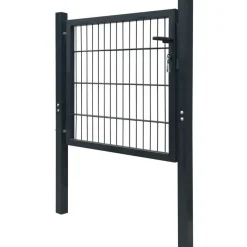 Aitaportti yksiovinen antrasiitin harmaa 106x130cm